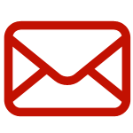 white outlined email icon