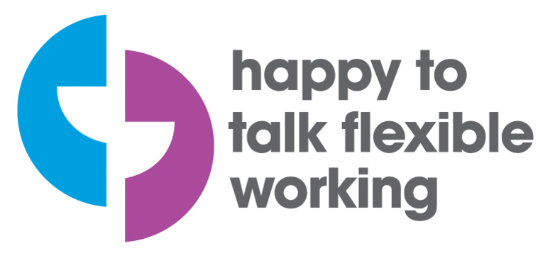 Happy to be flexible working logo